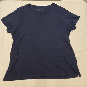 Pact Plain Blue Crewneck T-Shirt Size XXL Organic Cotton NWOT